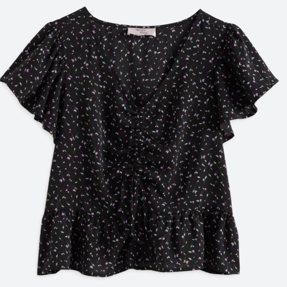 Dizzy Lizzy Tops - DIZZY LIZZY LINDA FLUTTER SLEEVE TOP